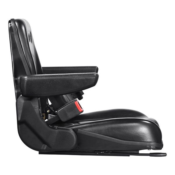 Vevor Universal Forklift Seat Fold Down Tractor With Adjustable Angle Back Micro Switch Seatbelt And Armrests 16 34 Cm Slot Loader Excavator Other Mat