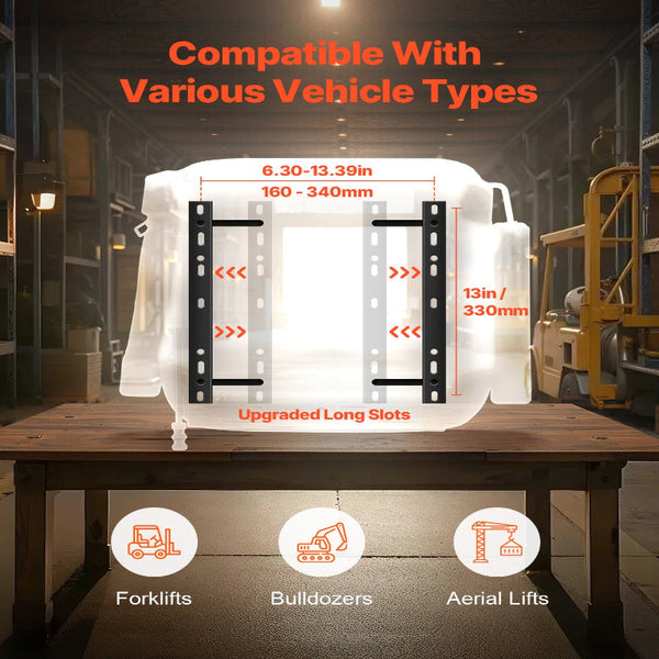 Vevor Forklift Seat Mower Tractor Adjustable Back Seatbelt & Headrest Other Material Handling