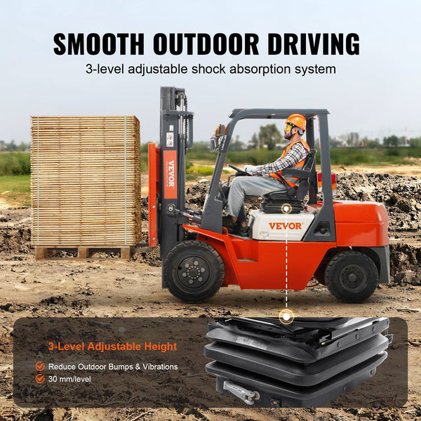 Universal Forklift Seat Adjustable Tractor With Seatbelt Armrests Other Auto Tools & Supplies