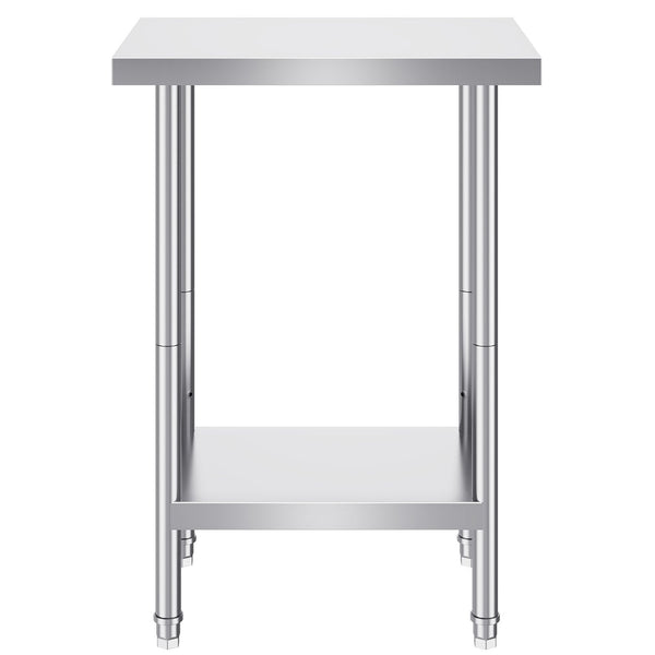 Stainless Steel Prep Table 24 X 18 34 Inch Heavy Duty Metal Worktable With Adjustable Height Levels Commercial Workstation For Kitchen Garage Restaura