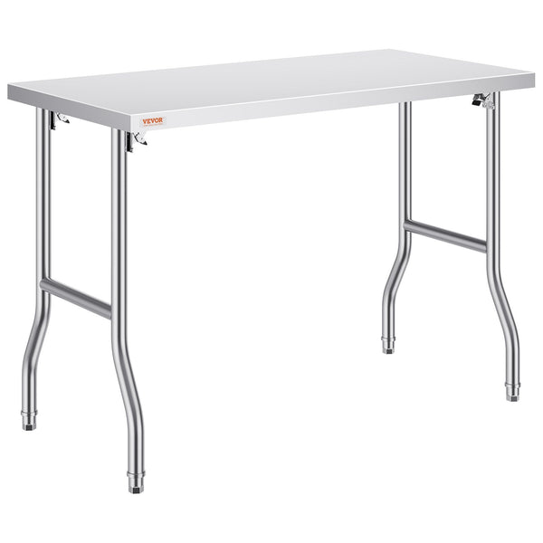 Stainless Steel Kitchen Bench Folding Commercial Prep Table 1220X610 Mm Tables