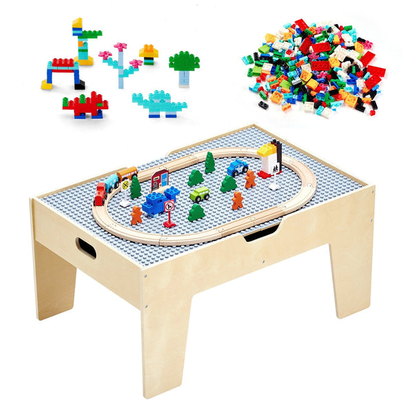 Vevor Multi Purpose Activity Play Table 290 Building Bricks & 30 Pcs Accessories Kids Play Table & Chair Sets