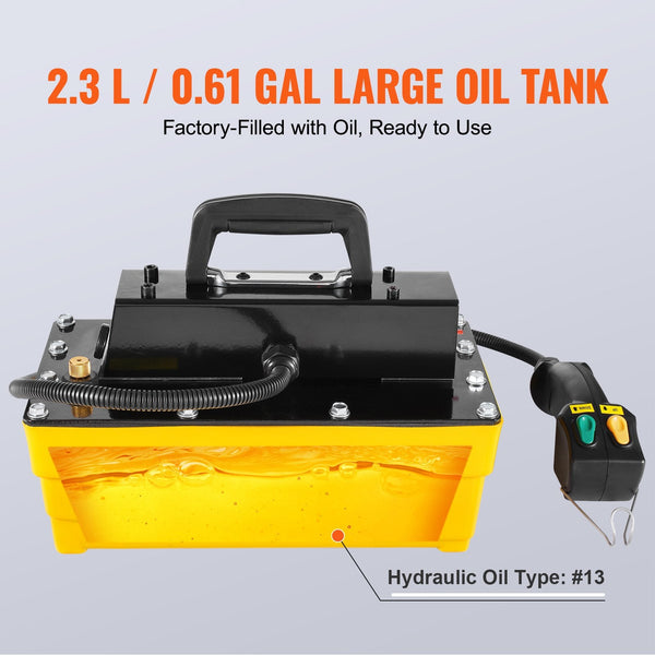 10000Psi Air Hydraulic Pump 2.3 L Reservoir Npt 3/8 In Oil Outlet 1/4 Inlet Actuated Foot With Remote Control Actuator For Automobile Frame Machine An