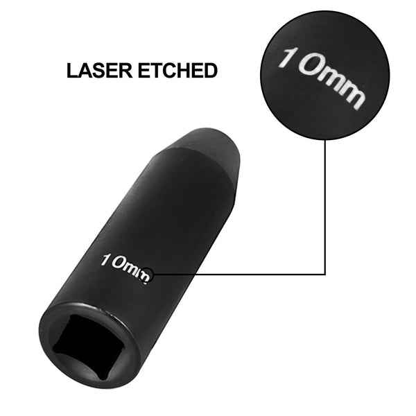 Vevor Impact Sockets Set 1/2 Inch Drive 26 Pcs Metric 10Mm 36Mm Deep Point Socket Wrenches