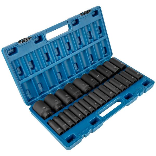 Vevor Impact Sockets Set 1/2 Inch Drive 26 Pcs Metric 10Mm 36Mm Deep Point Socket Wrenches