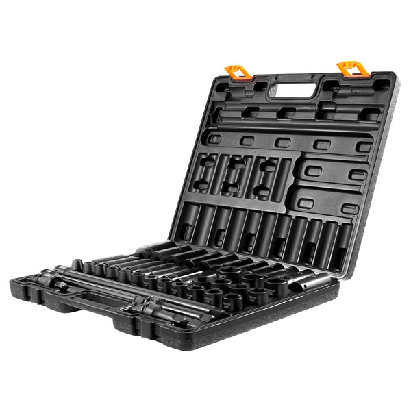 Vevor Impact Socket Set 43 Piece Sockets Assortment Drive 6 Point Metric 9 30Mm (Standard/Deep) Socket Wrenches
