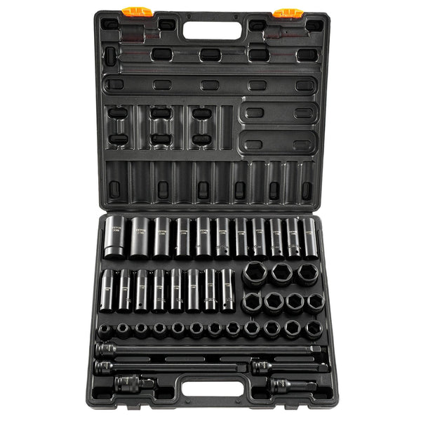 Vevor Impact Socket Set 43 Piece Sockets Assortment Drive 6 Point Metric 9 30Mm (Standard/Deep) Socket Wrenches