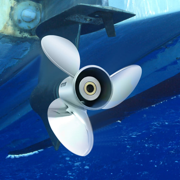 Vevor Outboard Propeller Replace For Oem 3860709 3 Blade 14.5"" X 21"" Pitch Steel Boat Compatible With Volvo Penta Sx Drive All Models 19 Tooth Splin