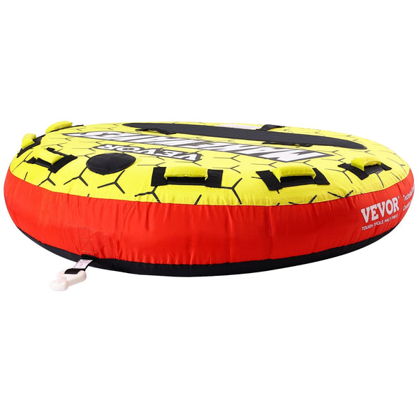 Towable Tube For Boating 1 3 Riders Inflatable Tubes And Towables 510 Lbs 63 Inch Round Water Sport Boats Pull Full Nylon Cover Eva Grab Handles Speed