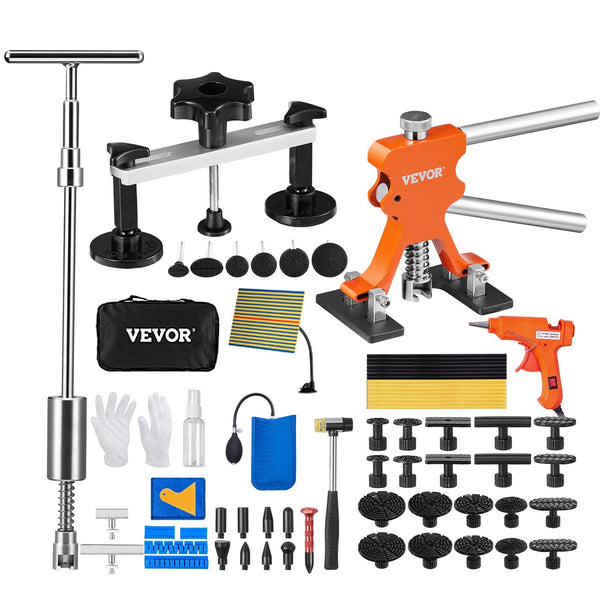 Vevor 69 Pcs Dent Repair Kit Auto Car Body Paintless Removal Tool Golden Lifter Bridge Puller Slide Hammer For Automobile Washing Machine Refrigerator
