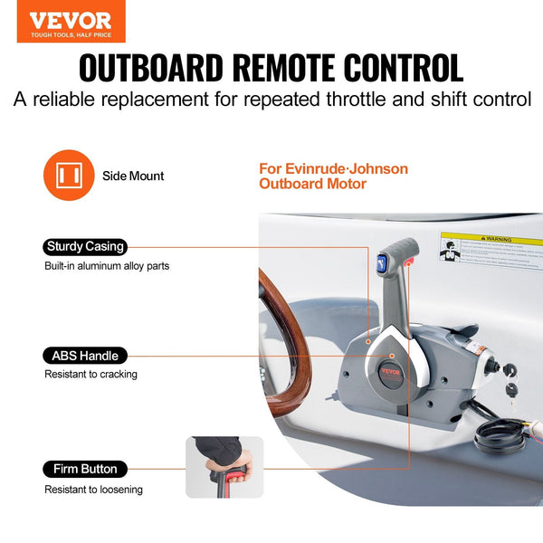 Boat Throttle Control 5006180 Side Mounted Outboard Remote Box For Evinrude Johnson Marine With Power Trim Switch And Lanyard Boat Engines