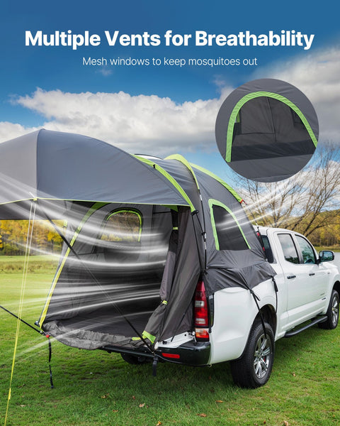 Vevor Truck Tent 8.0 8.2Ft Waterproof Pu2000 Bed Camping 2 3 Person Tents