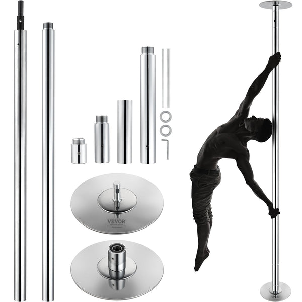 Vevor Professional Dancing Pole Spinning Static Kit Portable Removable 45Mm Heavy Duty Stainless Steel Height Adjustable Fitness For Exercise Home Clu