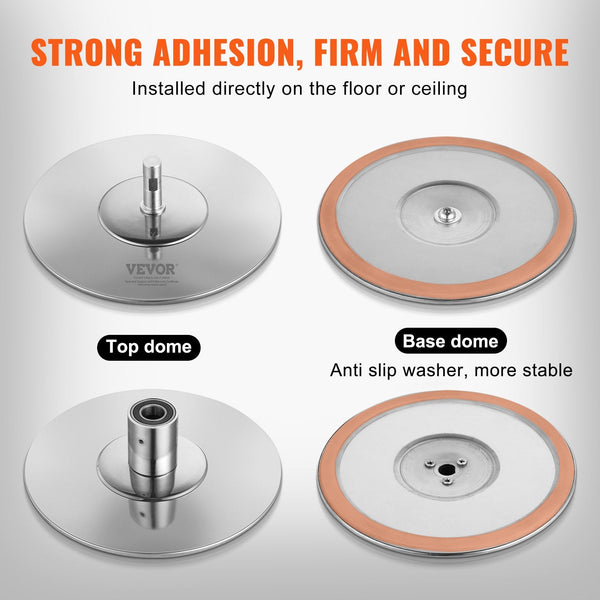 Vevor Professional Dancing Pole Spinning Static Kit Portable Removable 45Mm Heavy Duty Stainless Steel Height Adjustable Fitness For Exercise Home Clu