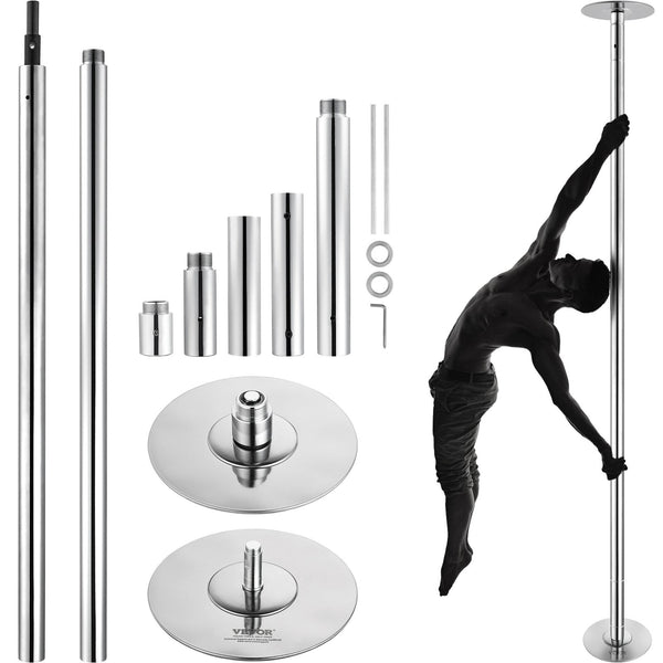 Professional Dancing Pole Spinning Static Kit Portable Removable 45Mm Heavy Duty Stainless Steel Height Adjustable Fitness For Exercise Home Club Gym