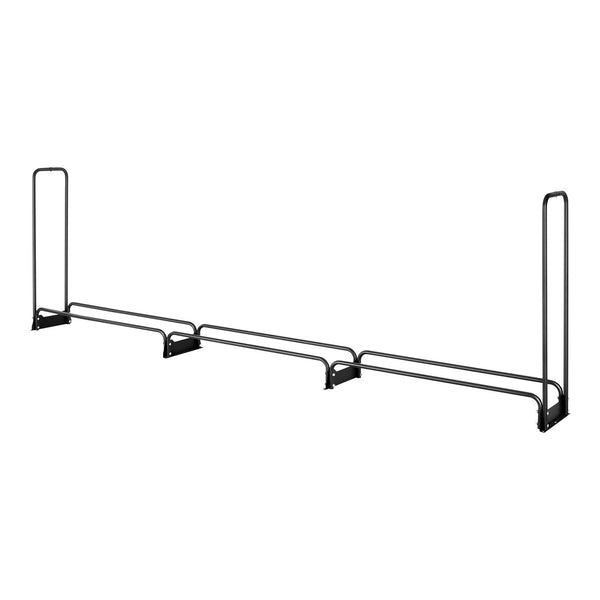 Vevor Firewood Rack With Waterproof Cover 383 X 36 117 Cm Outdoor Holder 660Lb Weight Capacity 1/2 Cord Log Half Covered Powder Coated Wood Storage Fo