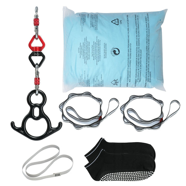 Aerial Silk And Yoga Swing 10 M Length Hammock Kit With 100Gsm Nylon Fabric Full Rigging Hardware Easy Set Up Guide Antigravity Flying For All Levels