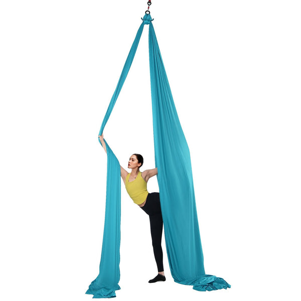 Aerial Silk And Yoga Swing 10 M Length Hammock Kit With 100Gsm Nylon Fabric Full Rigging Hardware Easy Set Up Guide Antigravity Flying For All Levels
