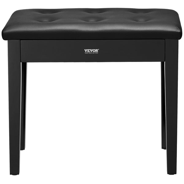 Vevor Piano Bench 22" X 13.78" 19" Keyboard Chair With High Density Padded Cushion Storage Compartment For Music Books Wooden Bookcase Stool Seat Vani