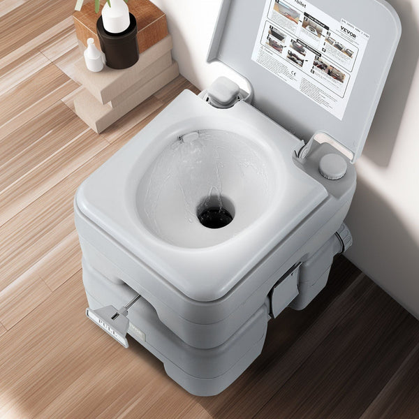 Toilet For Camping Potty With Carry Bag 5.3 Gal Waste Tank & 3.2 Flush Push Button Pressurized Commode Leak Proof And Odourless Travel Portable Toilet