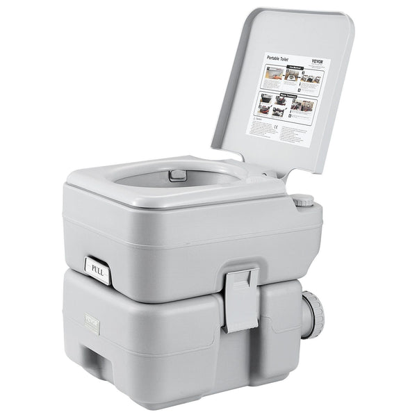 Toilet For Camping Potty With Carry Bag 5.3 Gal Waste Tank & 3.2 Flush Push Button Pressurized Commode Leak Proof And Odourless Travel Portable Toilet