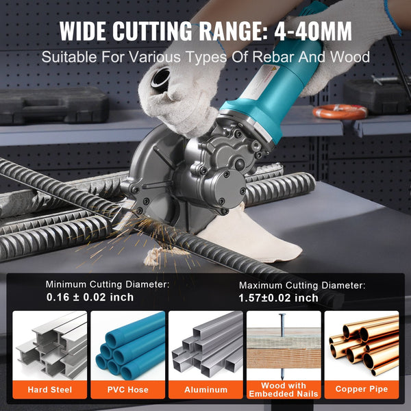 1100W Electric Rebar Cutter Cutting Up To 3/2In 4 40Mm Other Hand Tools