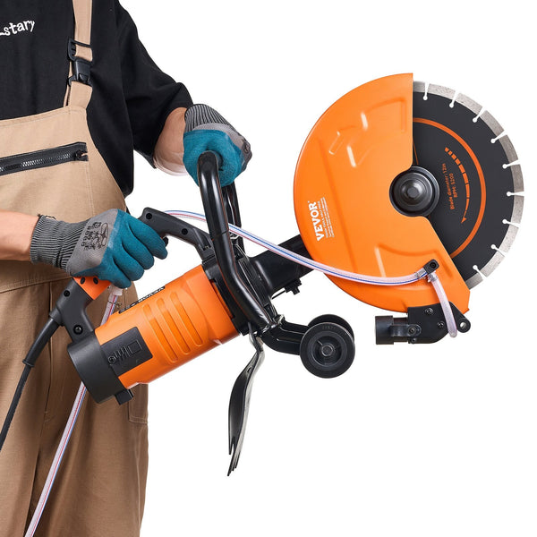 Vevor 30.48Cm Electric Concrete Saw Wet/Dry Cutter With Water Pump And Blade Concrete Saws