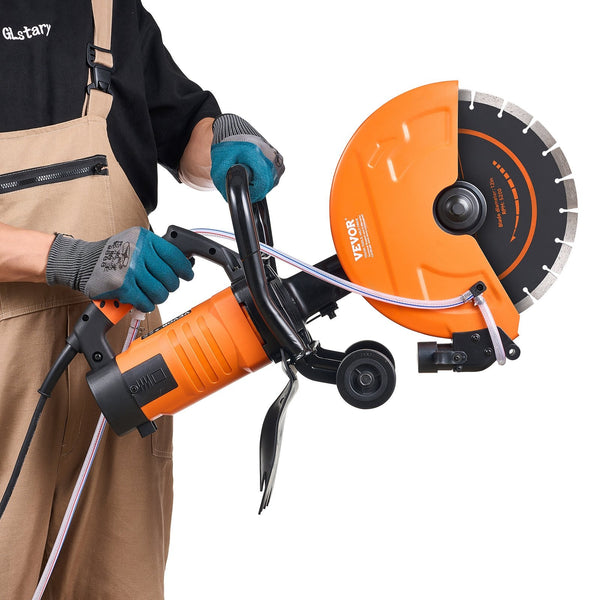 Vevor 30.48Cm Electric Concrete Saw Wet/Dry Cutter With Water Pump And Blade Concrete Saws