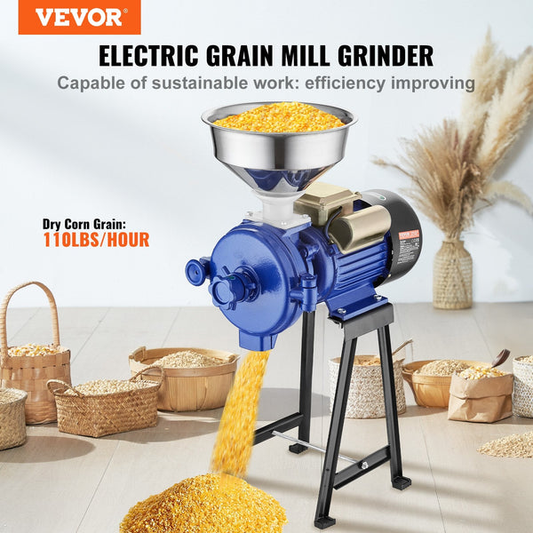 Vevor 3000W Electric Grain Grinder Corn Wheat Flour Cereal Mill Dry Food Processors