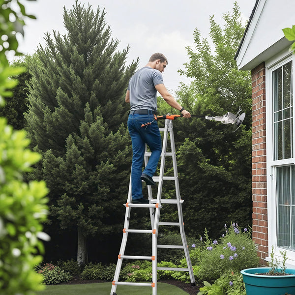 Vevor Telescoping Ladder A Frame 13 Ft Compact Aluminum Extension Multi Function Portable Collapsible Rv Telescopic For Homework Stairs Indoor Outdoor