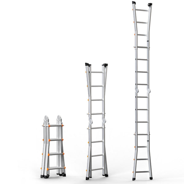 Vevor Telescoping Ladder A Frame 13 Ft Compact Aluminum Extension Multi Function Portable Collapsible Rv Telescopic For Homework Stairs Indoor Outdoor