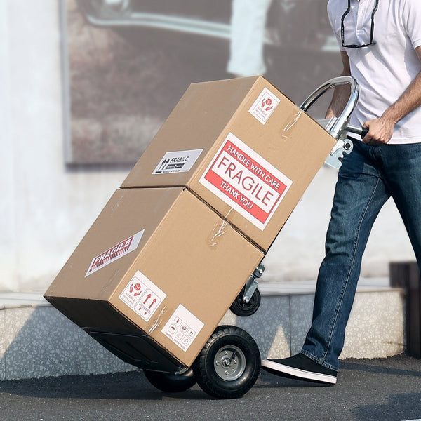 Aluminum Hand Truck 2 In 1 363 Kg Max Load Capacity Heavy Duty Industrial Convertible Folding And Dolly Utility Cart Converts From To Platform With Ru