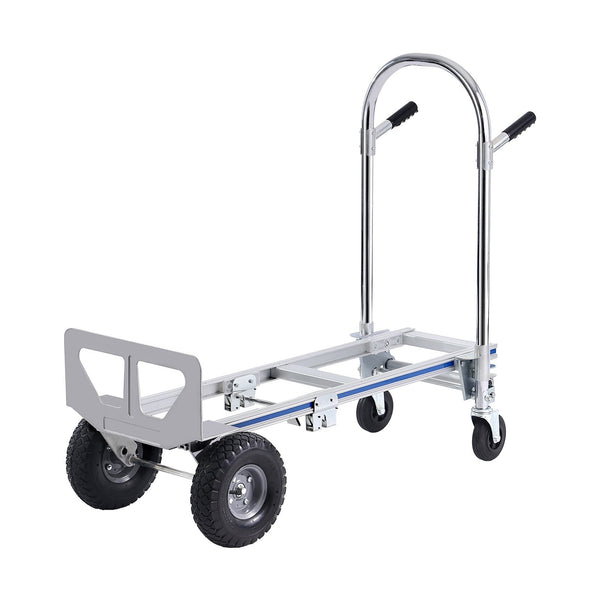 Aluminum Hand Truck 2 In 1 363 Kg Max Load Capacity Heavy Duty Industrial Convertible Folding And Dolly Utility Cart Converts From To Platform With Ru