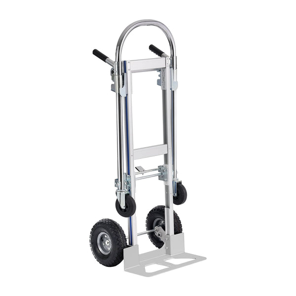 Aluminum Hand Truck 2 In 1 363 Kg Max Load Capacity Heavy Duty Industrial Convertible Folding And Dolly Utility Cart Converts From To Platform With Ru