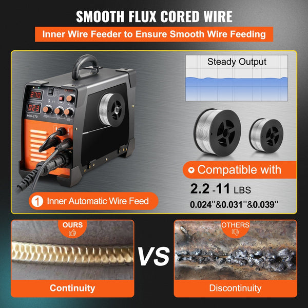 Vevor Mig Welder Welding Machine 270 Mma Tig Igbt Dc Inverter Digital Display Other Welding Equipment