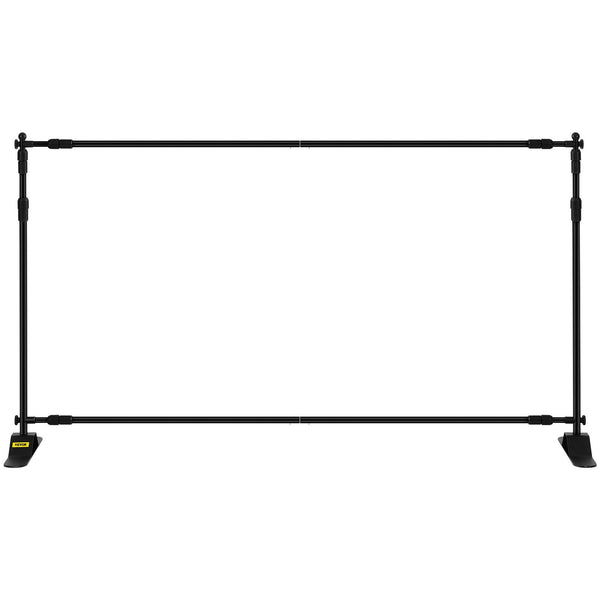 Telescopic Backdrop Banner Stand 8' X Adjustable Step And Repeat Retractable With Carrying Bag (8 Ft) Other Party Supplies