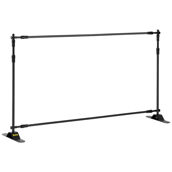 Telescopic Backdrop Banner Stand 8' X Adjustable Step And Repeat Retractable With Carrying Bag (8 Ft) Other Party Supplies
