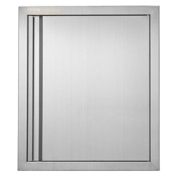 Bbq Access Door 457X533 Mm Single Outdoor Kitchen Stainless Steel Flush Mount Wall Vertical With Recessed Handle For Island Grilling Station Outside C