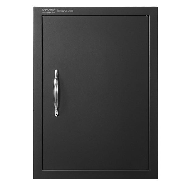 Vevor Bbq Access Door 415X570 Mm Single Outdoor Kitchen Cold Plate Flush Mount Wall Vertical With Handle For Island Grilling Station Outside Cabinet B