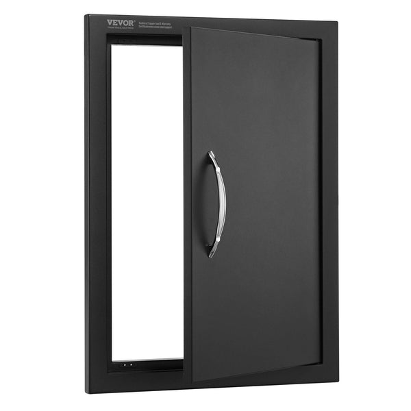 Vevor Bbq Access Door 415X570 Mm Single Outdoor Kitchen Cold Plate Flush Mount Wall Vertical With Handle For Island Grilling Station Outside Cabinet B