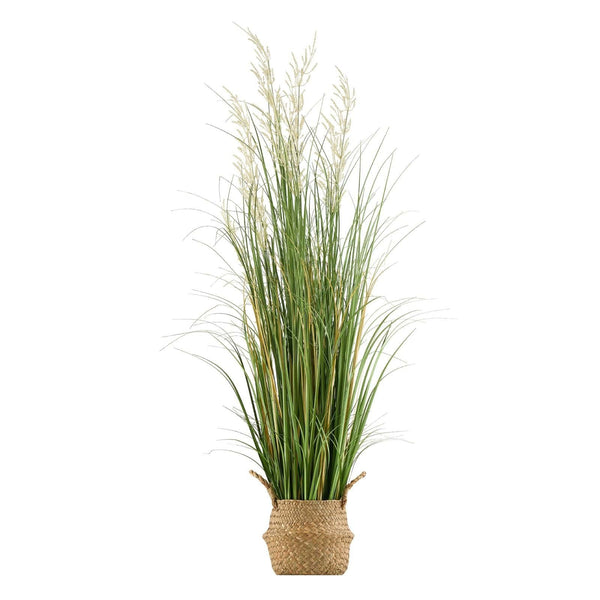 Plant 1194Mm Reed Flower In Pot Premium Pvc Faux Fake Greenery Shrubs Pack Artificial Grass