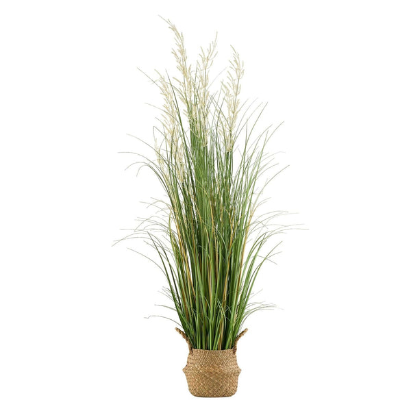 Plant 1194Mm Reed Flower In Pot Premium Pvc Faux Fake Greenery Shrubs Pack Artificial Grass