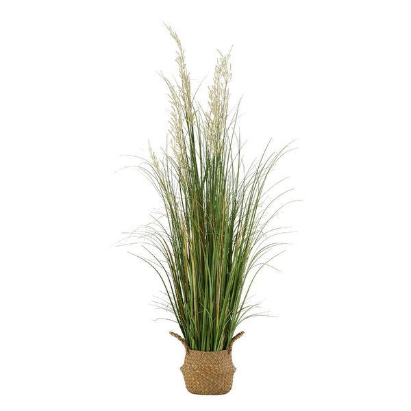 Plant 1194Mm Reed Flower In Pot Premium Pvc Faux Fake Greenery Shrubs Pack Artificial Grass