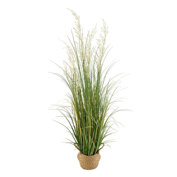 Plant 1194Mm Reed Flower In Pot Premium Pvc Faux Fake Greenery Shrubs Pack Artificial Grass