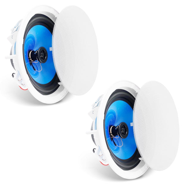 Vevor 2 Pcs 203.2 Mm In Ceiling Speakers 50 Watts Flush Mount & Wall System With Impedance 89Db Sensitivity For Home Kitchen Living Room Bedroom Or Co