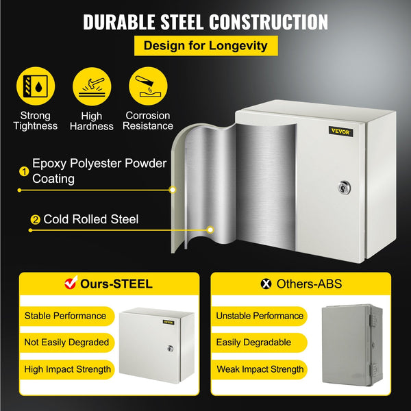 Nema Steel Enclosure 12 X 6''Steel Electrical Box


Electrical 4X Ip66 Waterproof & Dustproof Outdoor/Indoor Junction With Mounting Plat Electrical Bo