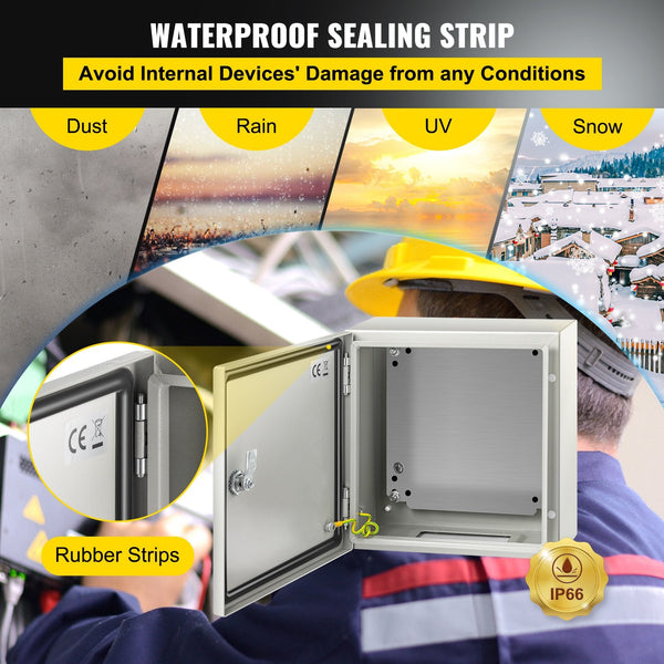 Nema Steel Enclosure 12 X 6''Steel Electrical Box


Electrical 4X Ip66 Waterproof & Dustproof Outdoor/Indoor Junction With Mounting Plat Electrical Bo