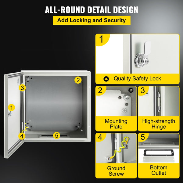 Nema Steel Enclosure 12 X 6''Steel Electrical Box


Electrical 4X Ip66 Waterproof & Dustproof Outdoor/Indoor Junction With Mounting Plat Electrical Bo