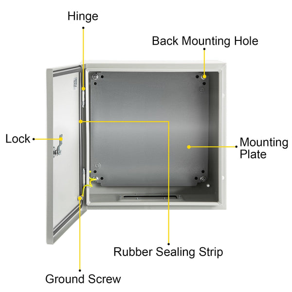 Nema Steel Enclosure 12 X 6''Steel Electrical Box


Electrical 4X Ip66 Waterproof & Dustproof Outdoor/Indoor Junction With Mounting Plat Electrical Bo
