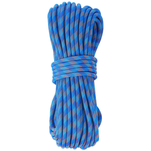 10.2Mm Dynamic Climbing Rope 40M(131Ft) Outdoor Rock 25Kn Breaking Tension Stretchable Fiber With Steel Snap Hooks For Escape Rappelling Fire Rescue B